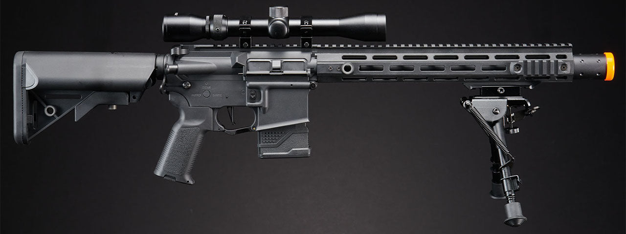 Lancer Tactical Gen 2 Hellion M-LOK 13" DMR M4 AEG Airsoft Rifle w/ Mock Suppressor