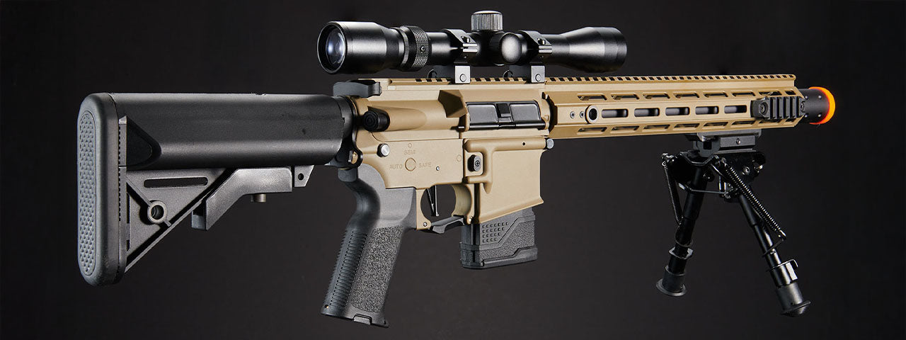 Lancer Tactical Gen 2 Hellion M-LOK 13" DMR M4 AEG Airsoft Rifle w/ Mock Suppressor