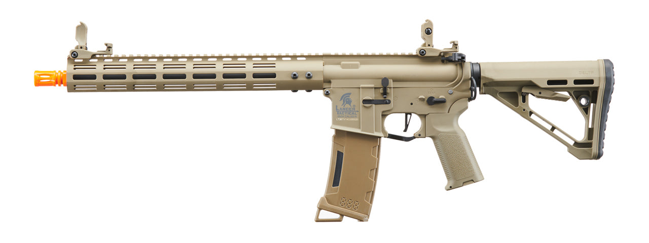 Lancer Tactical Gen 3 Archon 14" M-LOK M4 Airsoft Rifle w/ Delta Stock (Color: Tan)