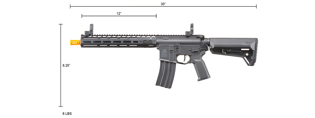 BG Defense Type-A MK2 12" Gen 3 AEG Rifle by Lancer Tactical - (Black)