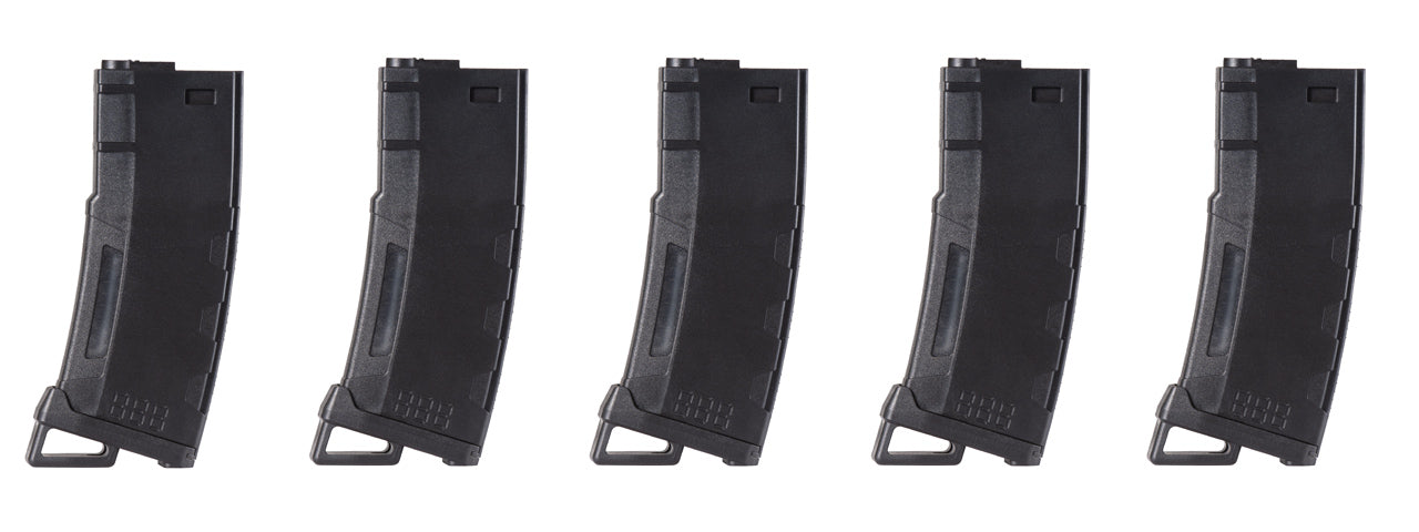 Lancer Tactical 130 Round High Speed Mid-Cap Magazine Pack of 5 (Multiple Options)