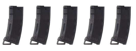 Lancer Tactical 130 Round High Speed Mid-Cap Magazine Pack of 5 (Multiple Options)