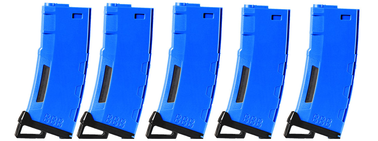 Lancer Tactical 130 Round High Speed Mid-Cap Magazine Pack of 5 (Multiple Options)