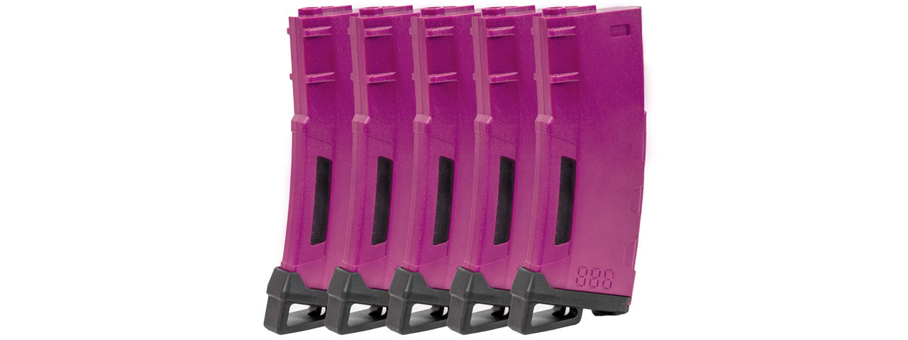 Lancer Tactical 130 Round High Speed Mid-Cap Magazine Pack of 5 (Multiple Options)