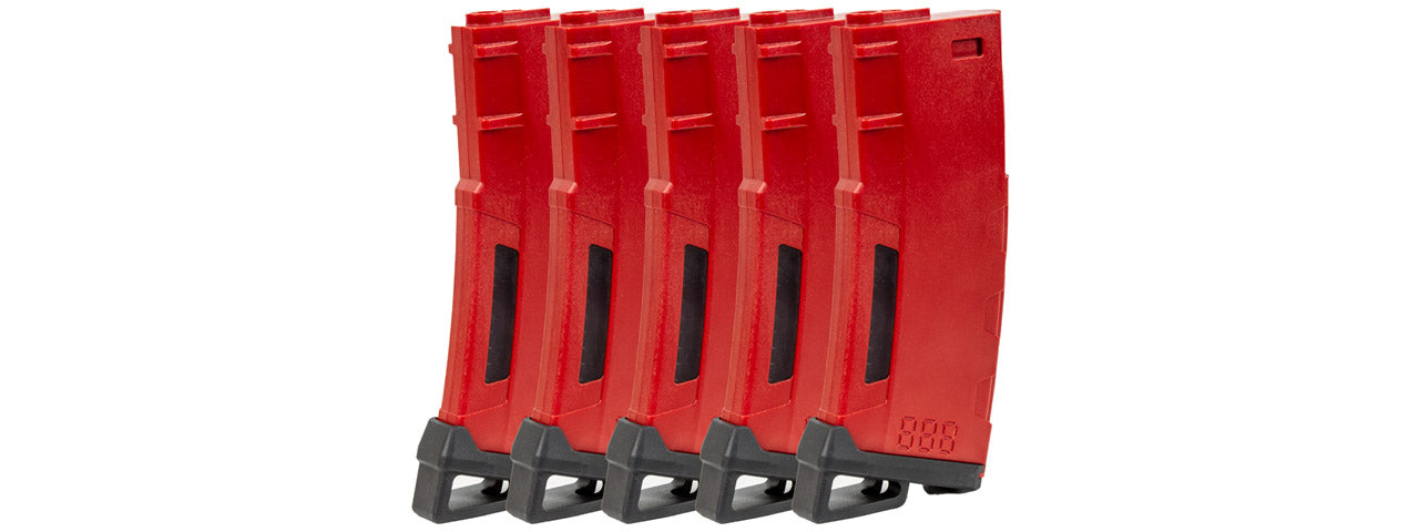 Lancer Tactical 130 Round High Speed Mid-Cap Magazine Pack of 5 (Multiple Options)