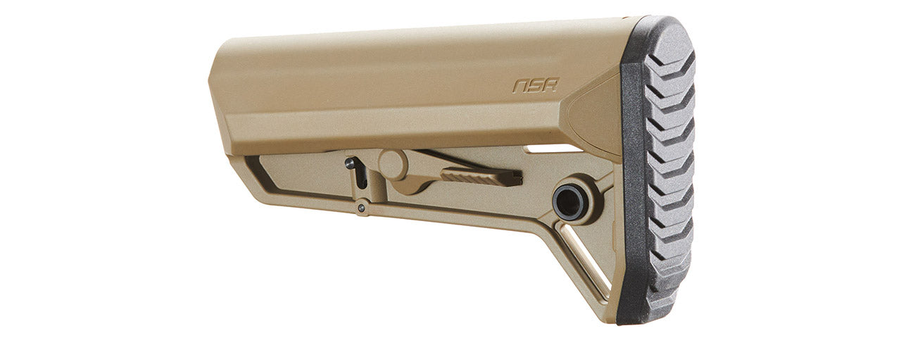 Lancer Tactical Adjustable NSR AEG Rifle Stock Without Buffer Tube