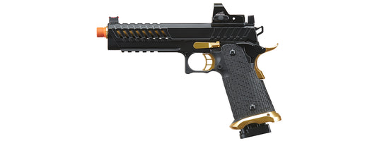 Lancer Tactical Knightshade Hi-Capa Gas Blowback Airsoft Pistol w/ Reflex Red Dot Sight