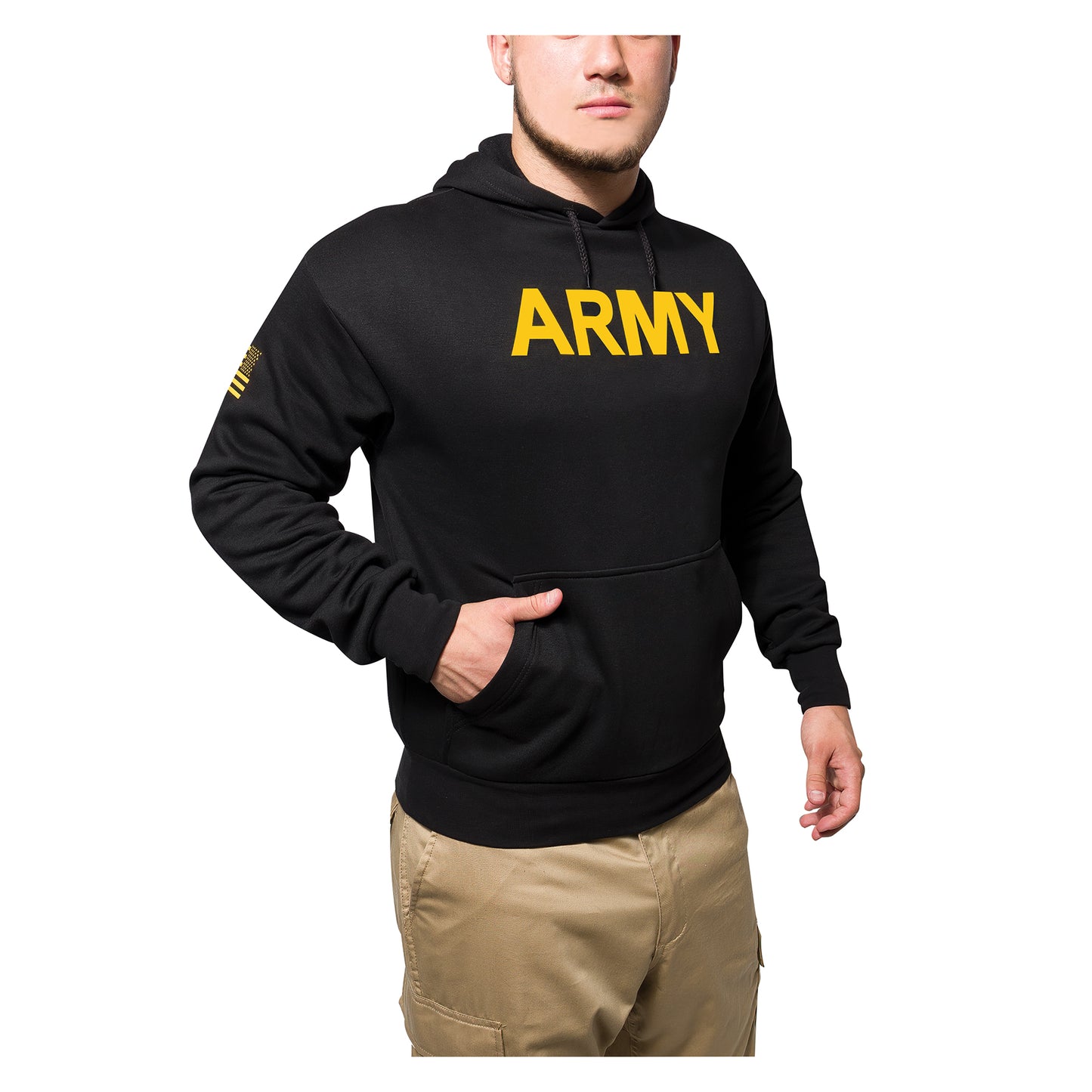 Rothco Army Printed Pullover Hoodie - Black