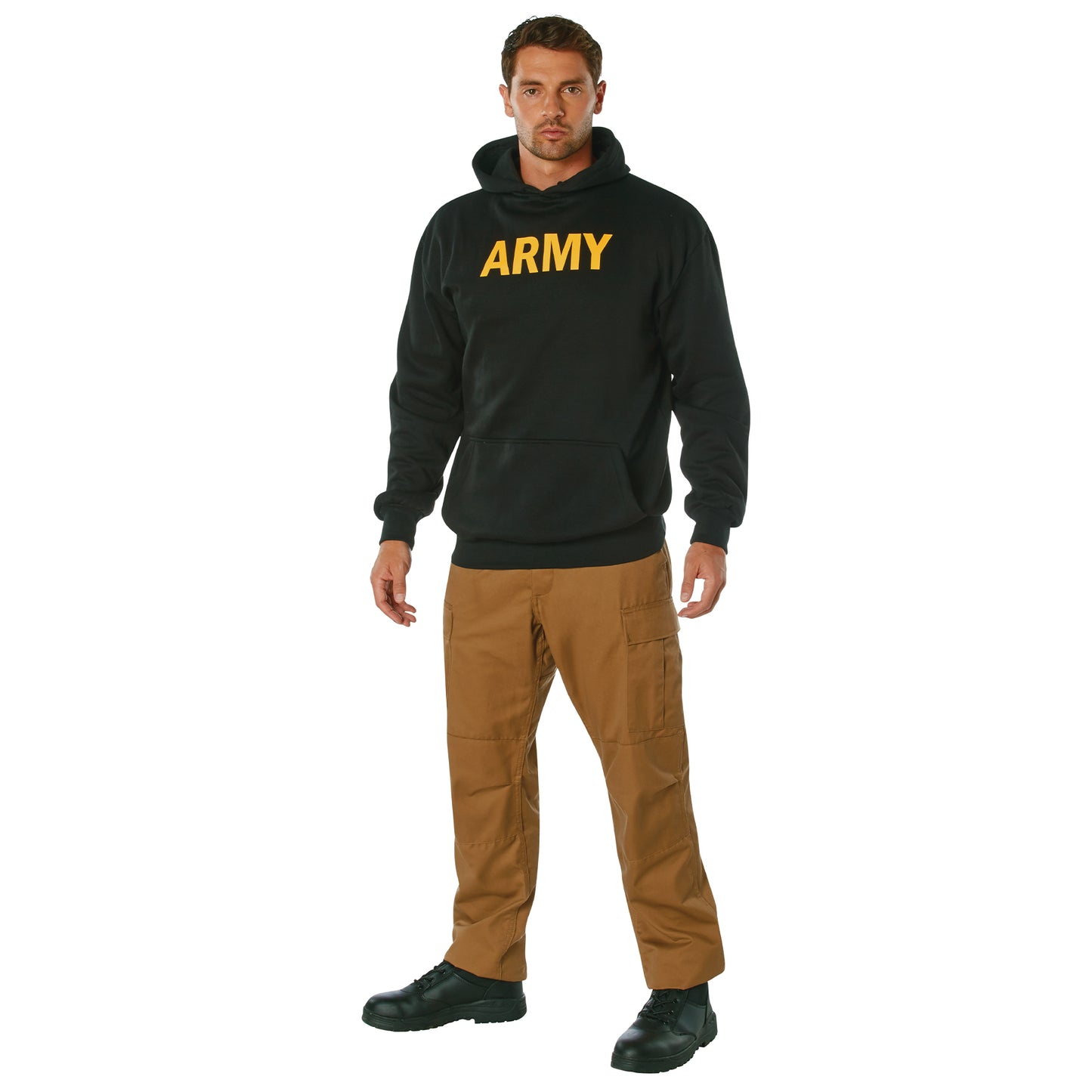 Rothco Army Printed Pullover Hoodie - Black