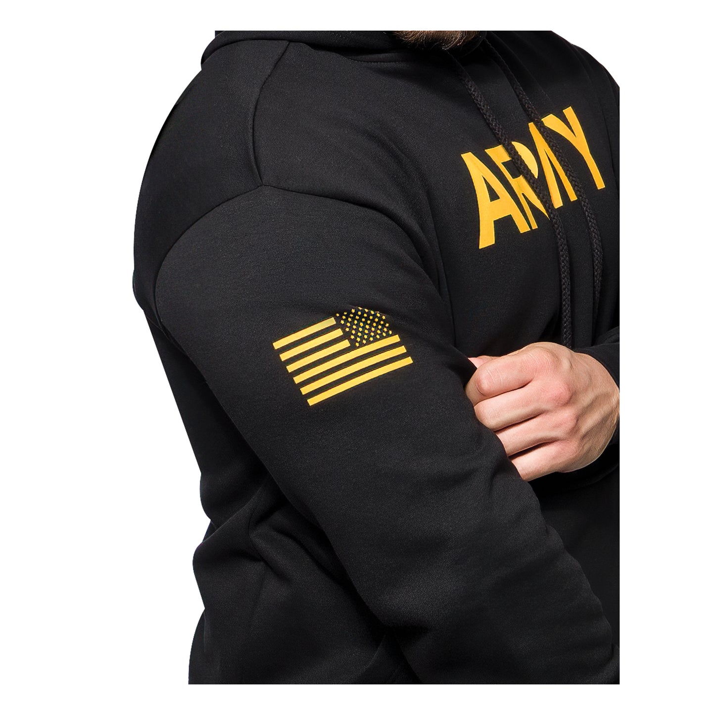 Rothco Army Printed Pullover Hoodie - Black