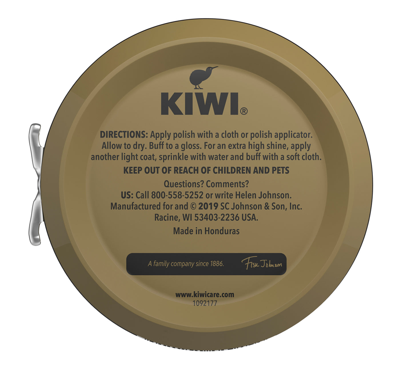 Kiwi Shoe Polish, Giant Size, 2.5 oz