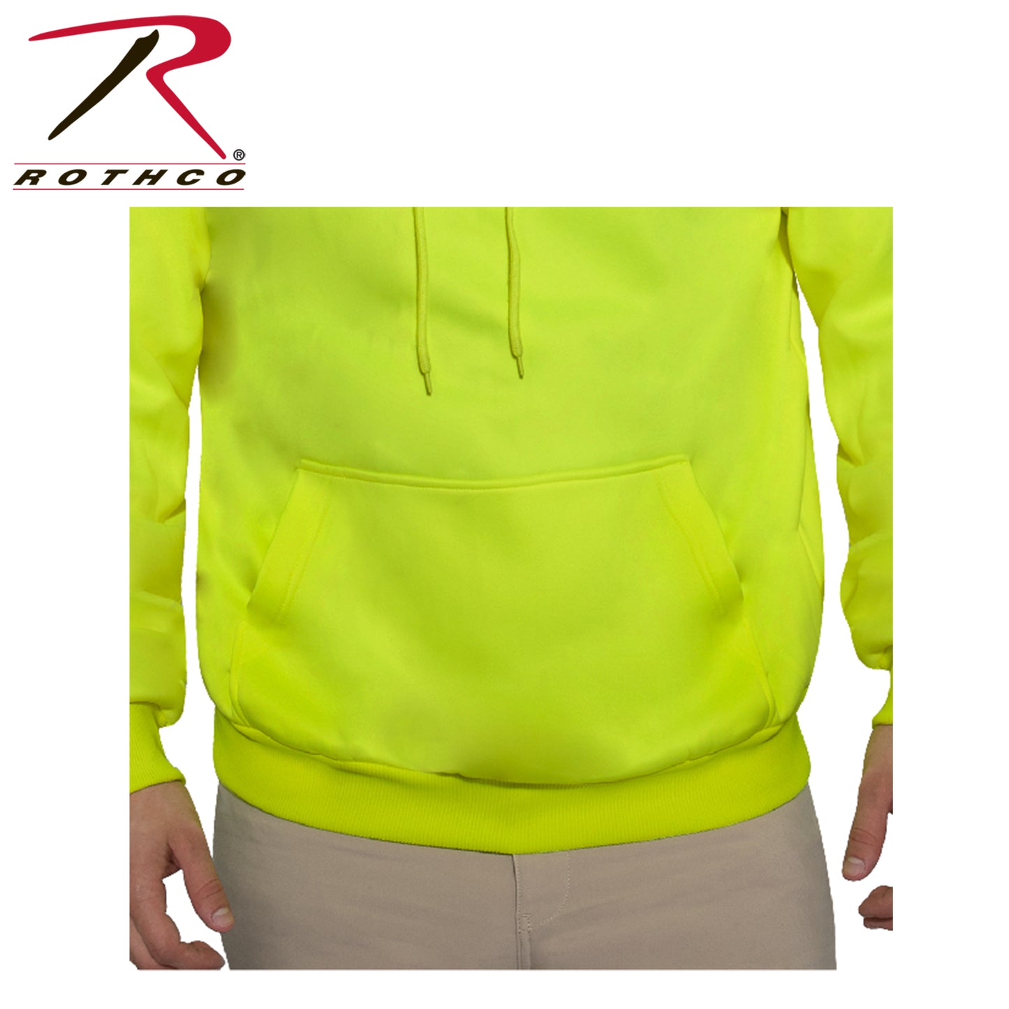 Rothco High-Vis Performance Hooded Sweatshirt - Safety Green