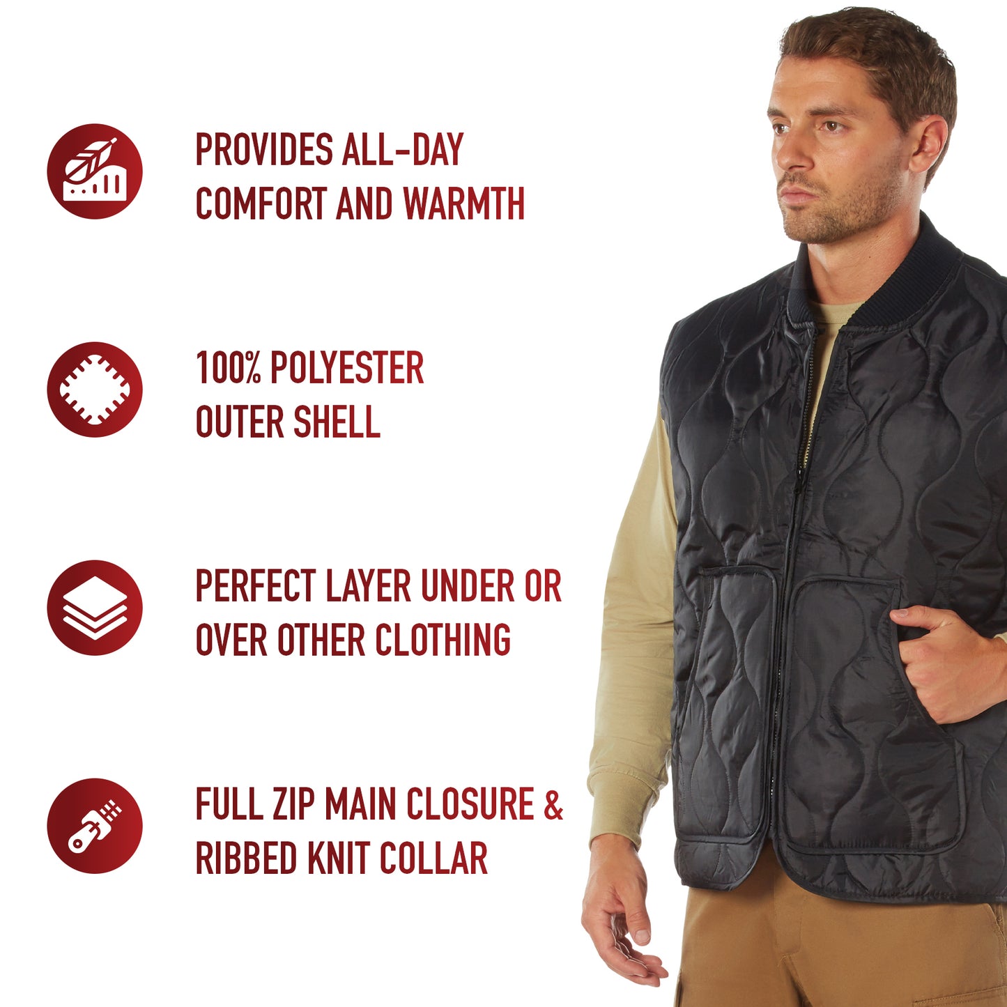 Rothco Quilted Woobie Vest