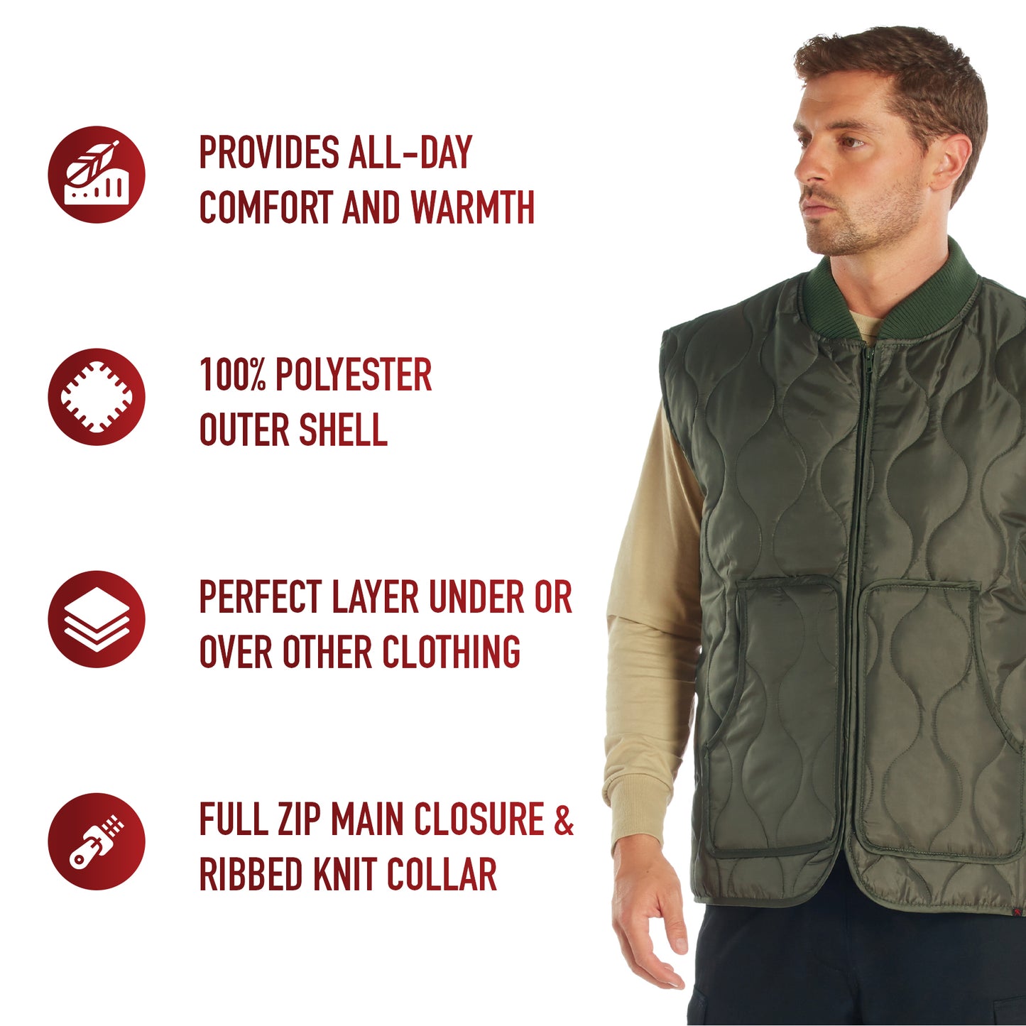 Rothco Quilted Woobie Vest