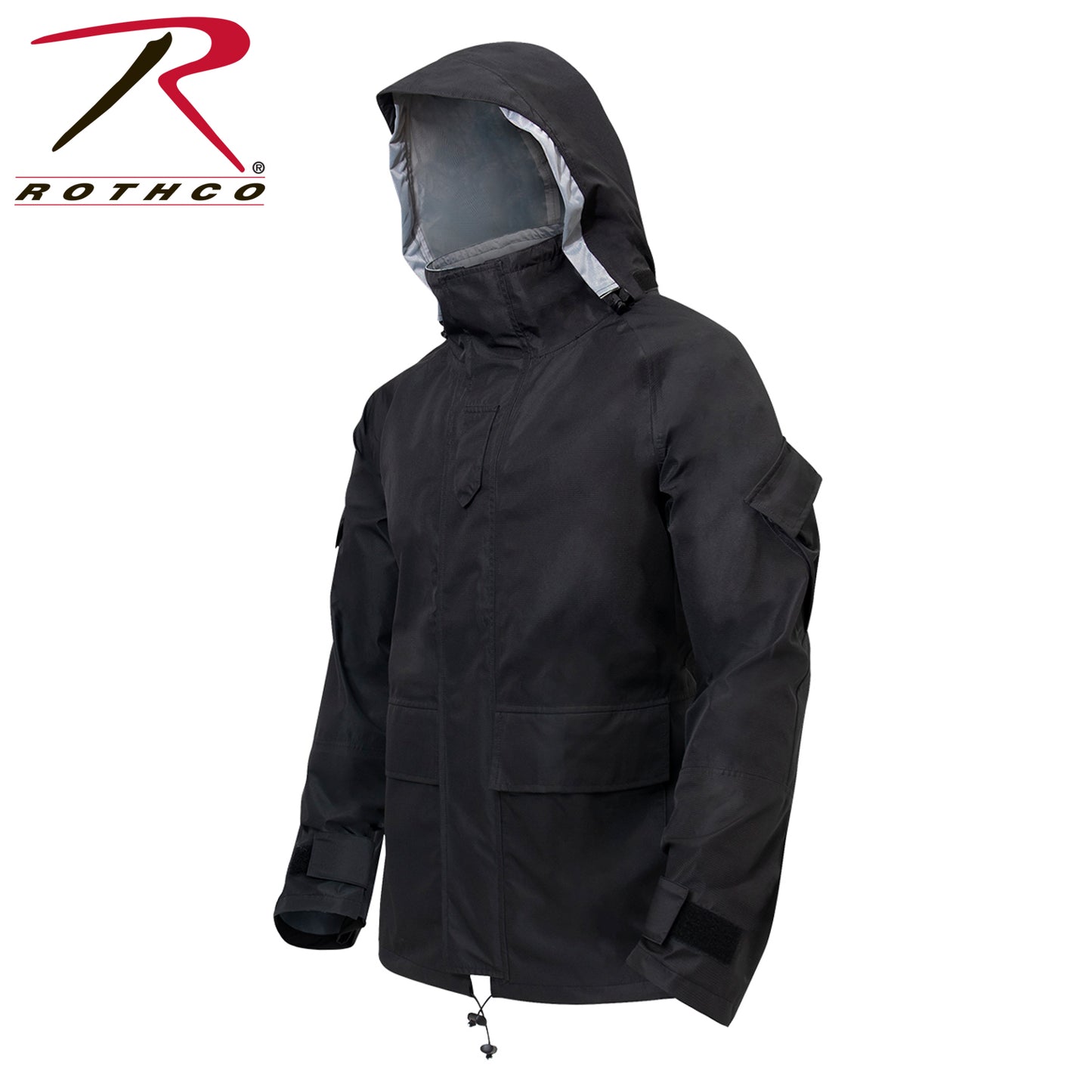 Rothco Hard Shell Waterproof Jacket - Black