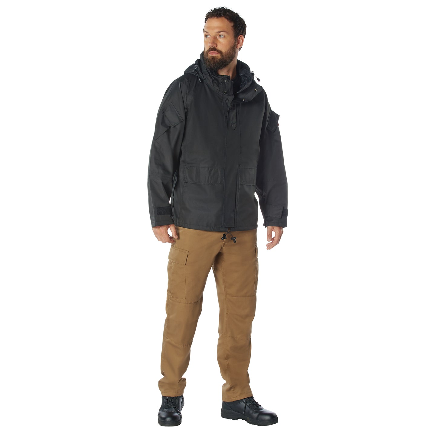 Rothco Hard Shell Waterproof Jacket - Black