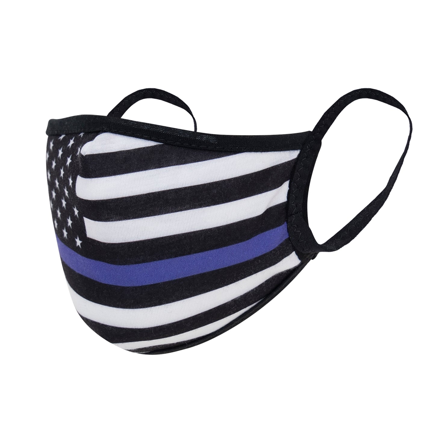 Rothco Thin Blue Line Flag Reusable 3-Layer Polyester Face Mask