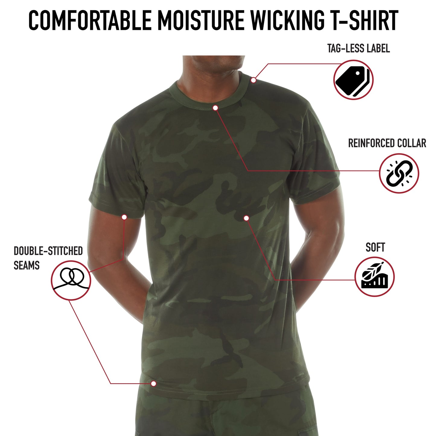 Rothco Midnight Camo Moisture Wicking T-Shirt