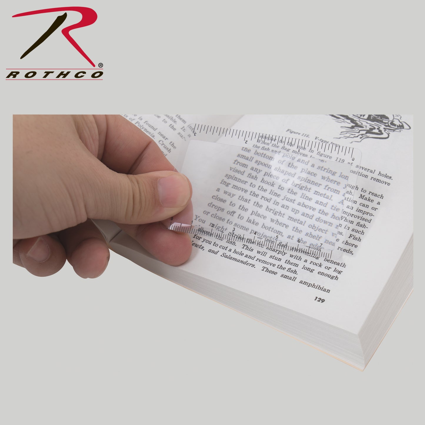 Rothco Survival Magnifying Card And Ruler