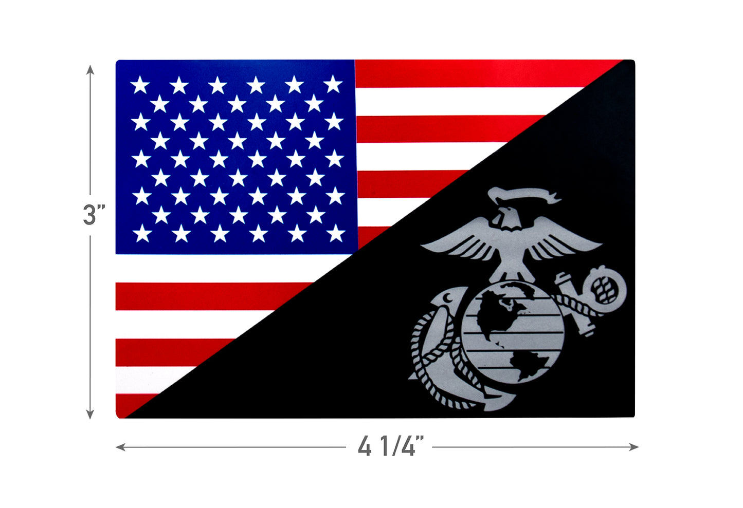 Rothco USMC Eagle, Globe and Anchor Flag Decal (Outside / Back Gum)