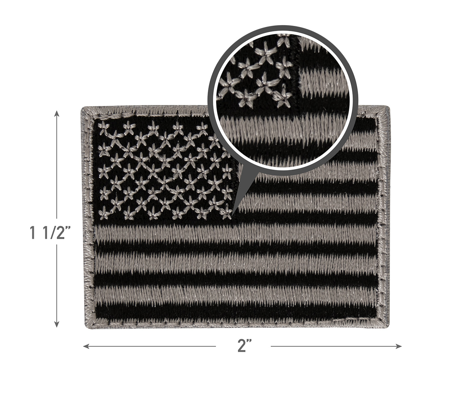 Rothco Mini US Flag Patch With Hook Back