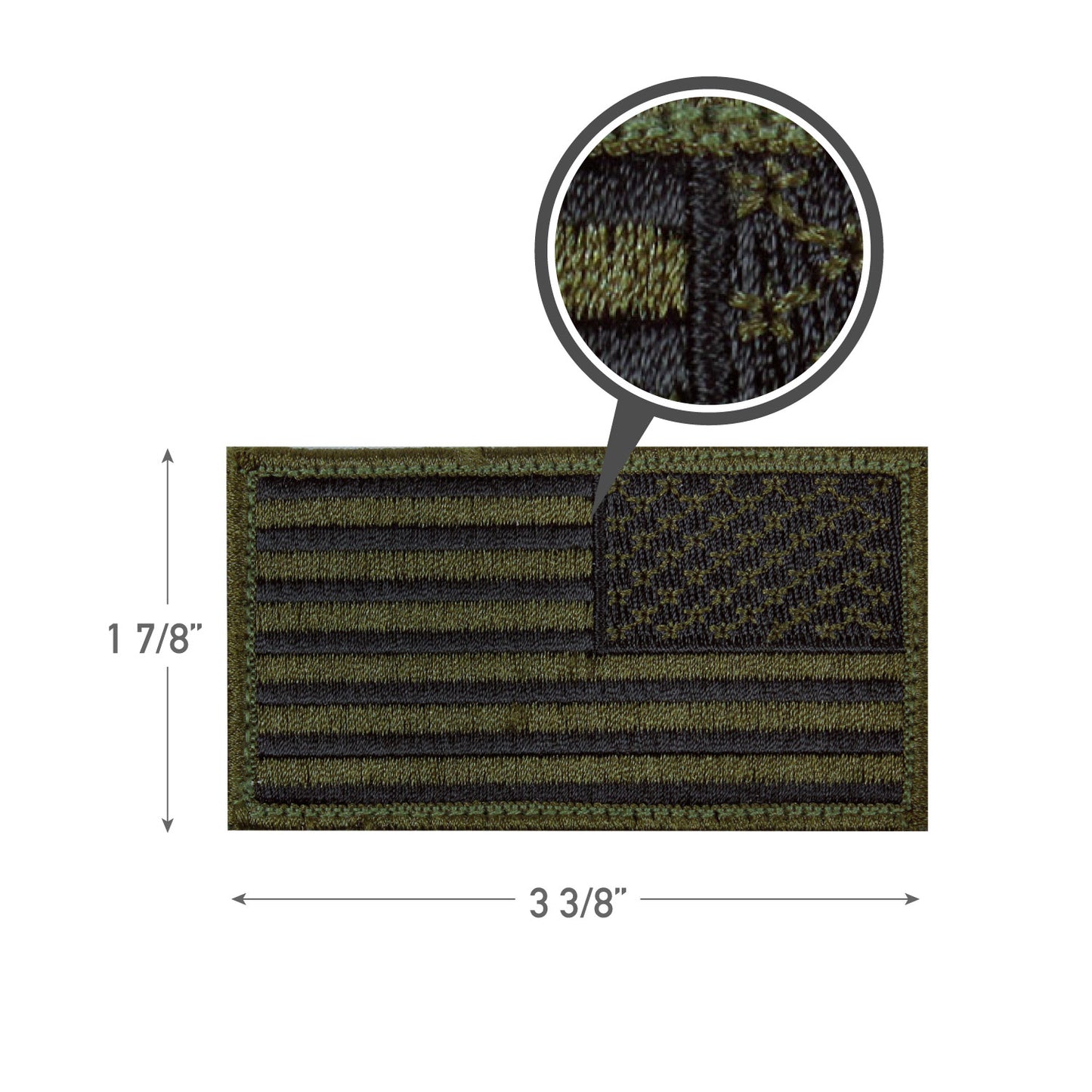 Rothco American Flag Patch - Hook Back