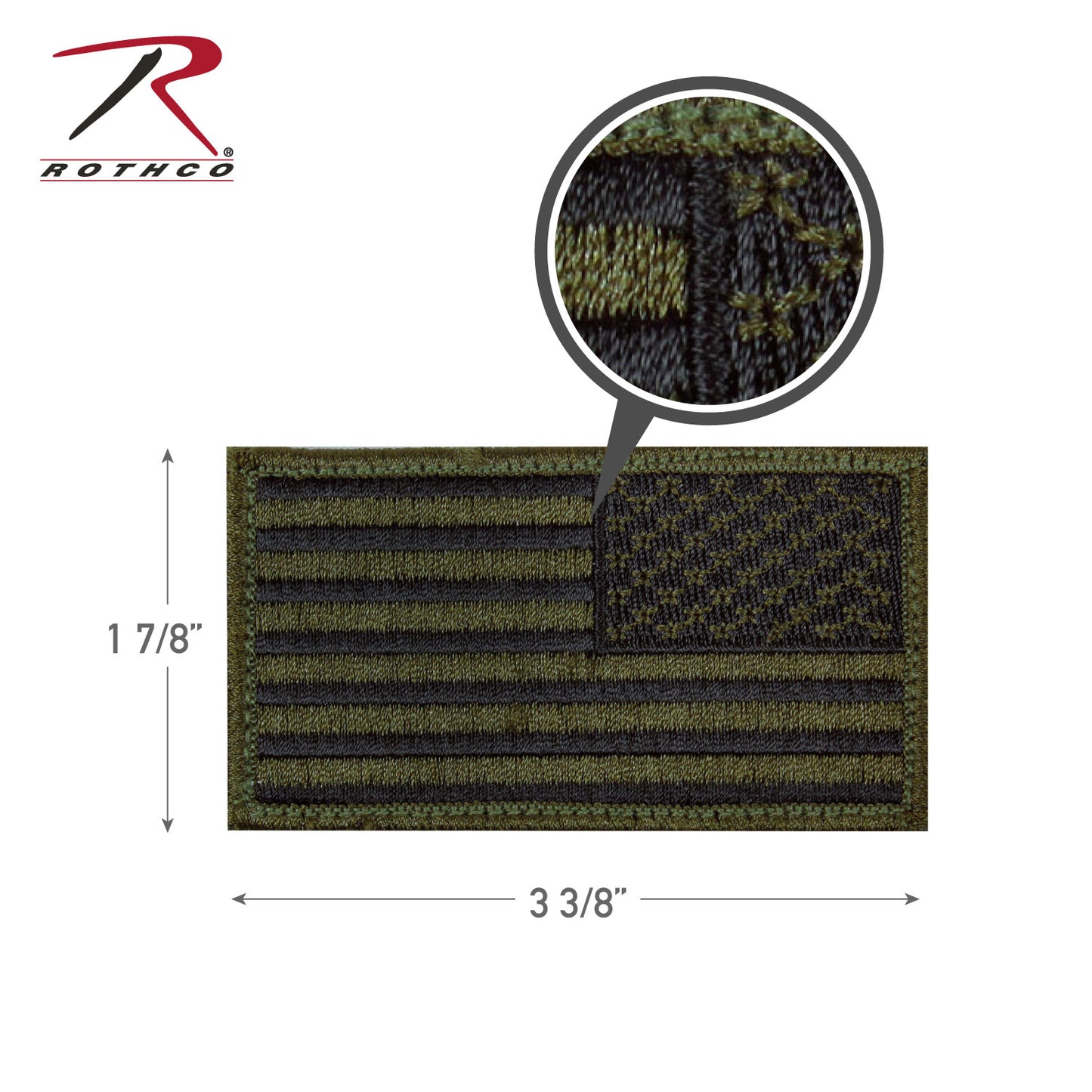 Rothco American Flag Patch - Hook Back