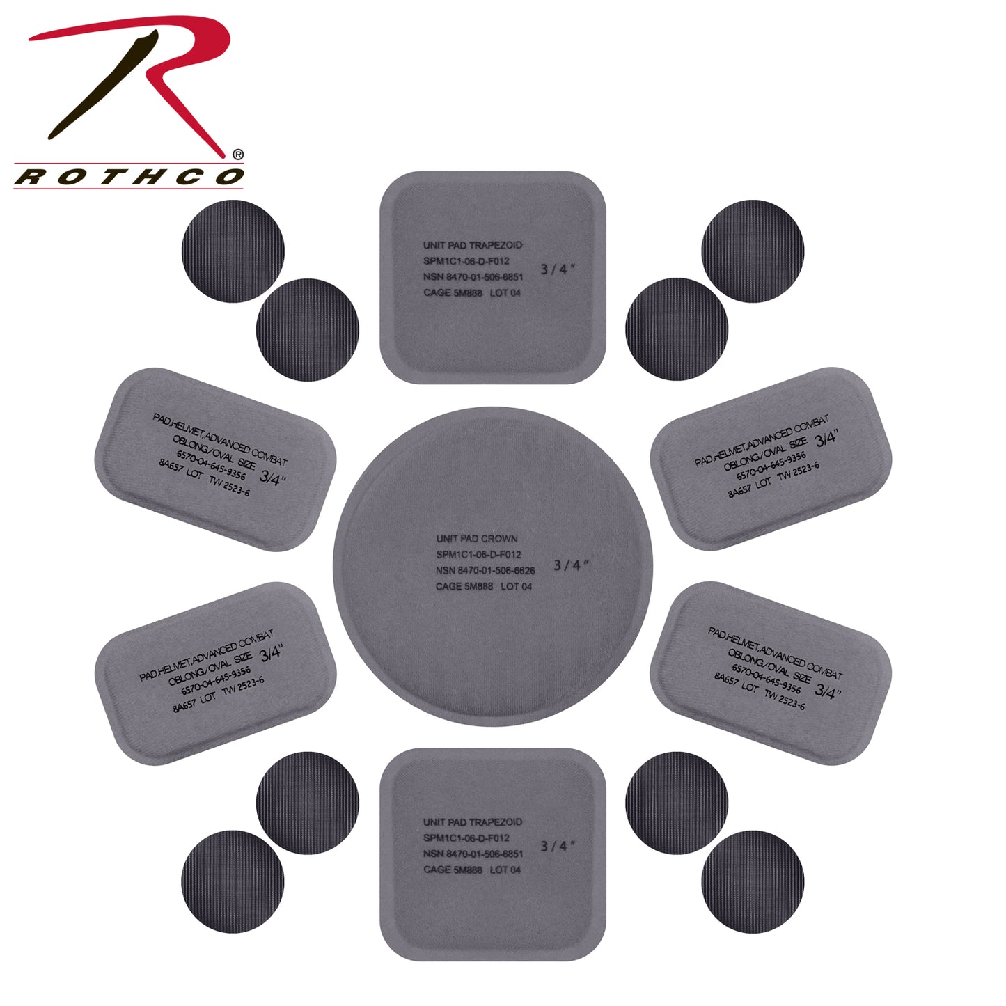 Rothco Tactical Helmet Replacement Pad Set