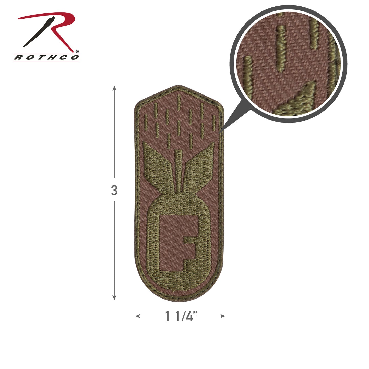 Rothco F-Bomb Patch With Hook Back - Coyote Brown