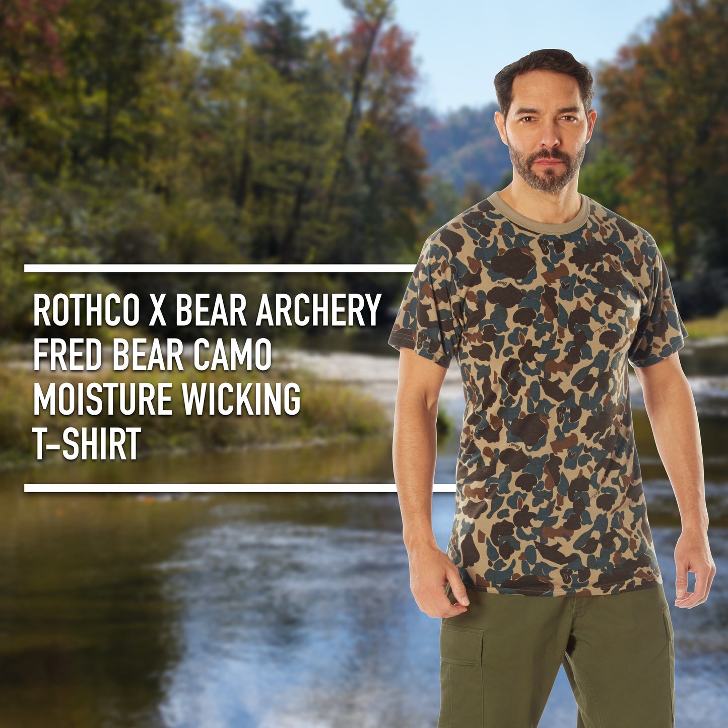 Rothco X Bear Archery Fred Bear Camo Moisture Wicking T-Shirt