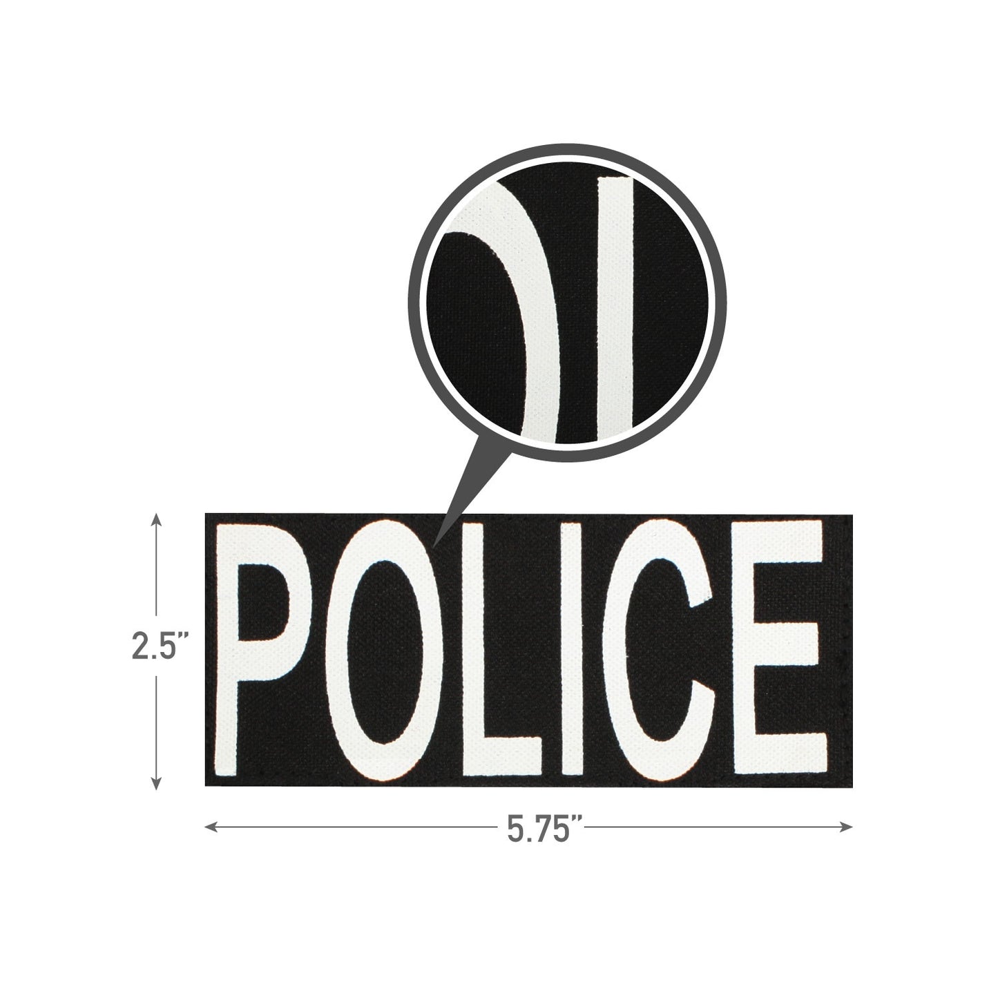 Rothco Police Patch With Hook Back