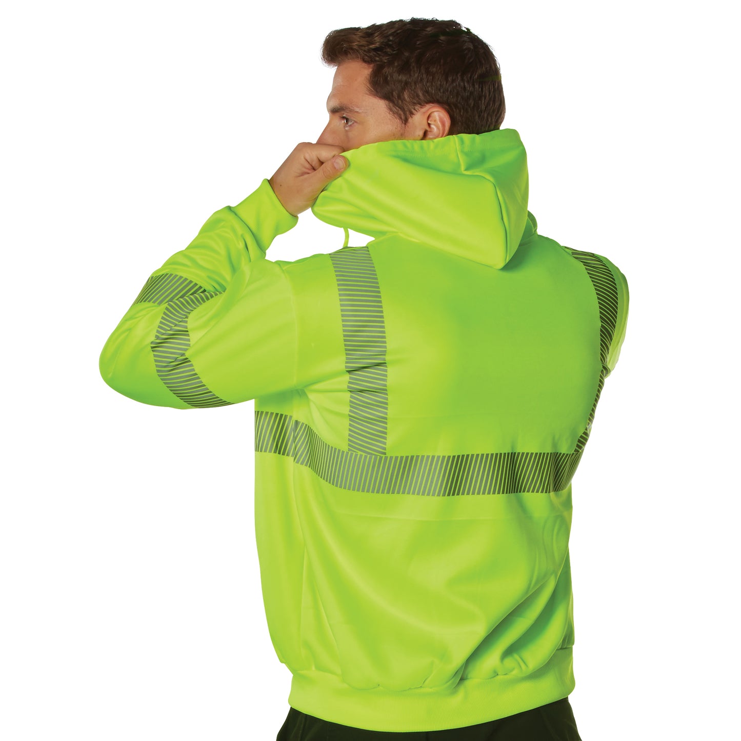 Rothco Hi-Vis Performance Zipper Sweatshirt - Safety Green