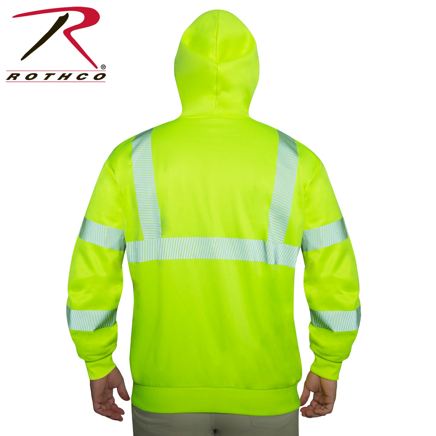 Rothco Hi-Vis Performance Zipper Sweatshirt - Safety Green