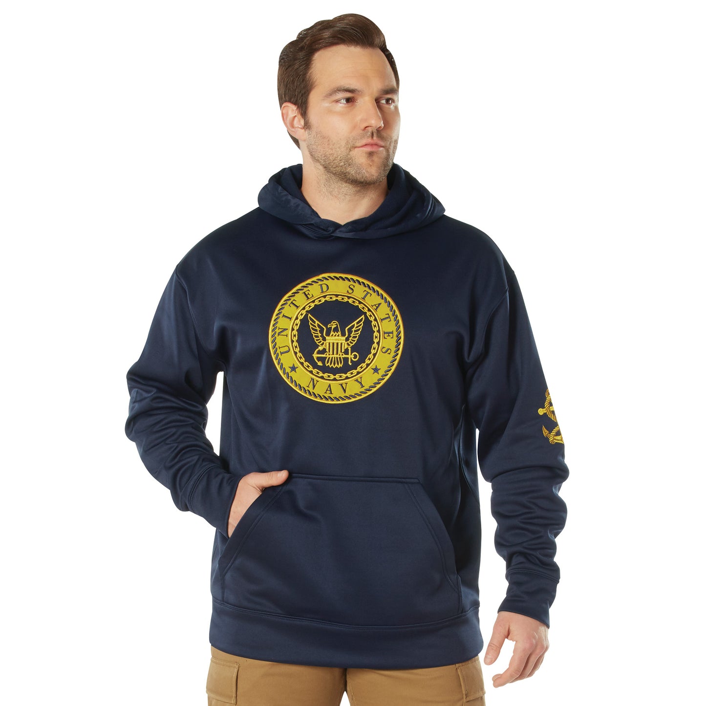 Rothco Navy Emblem Pullover Hooded Sweatshirt