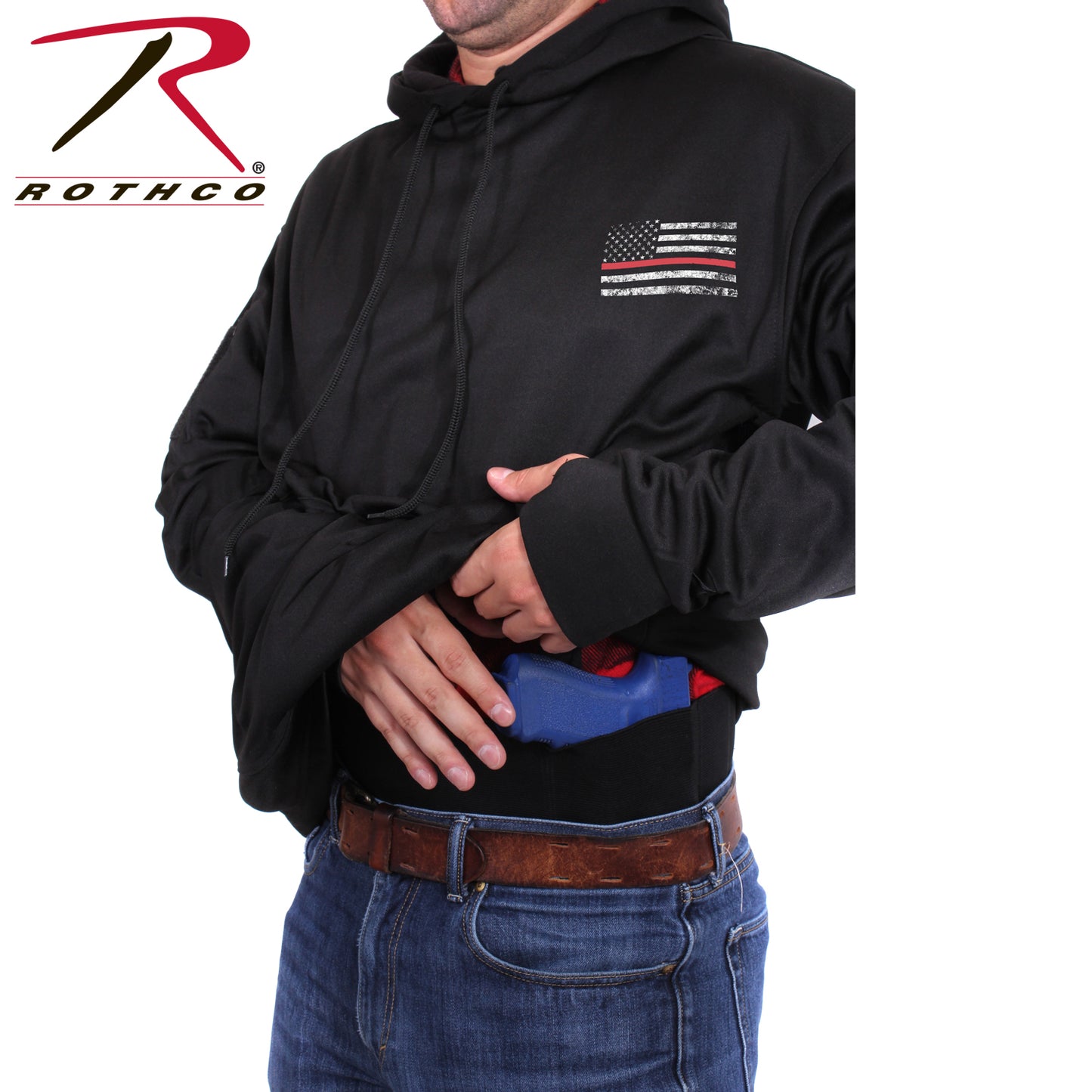 Rothco Concealed Carry Thin Red Line Hoodie