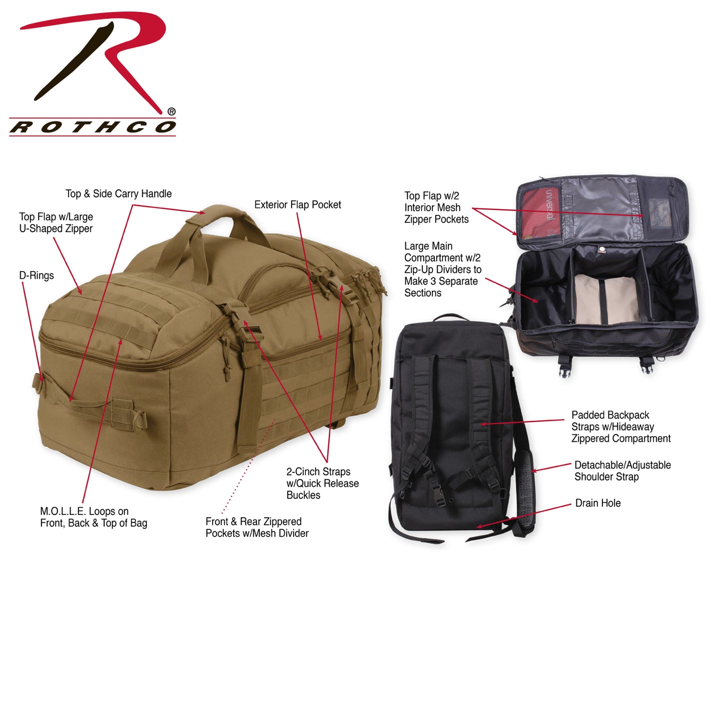 Rothco 3-In-1 Convertible Mission Bag