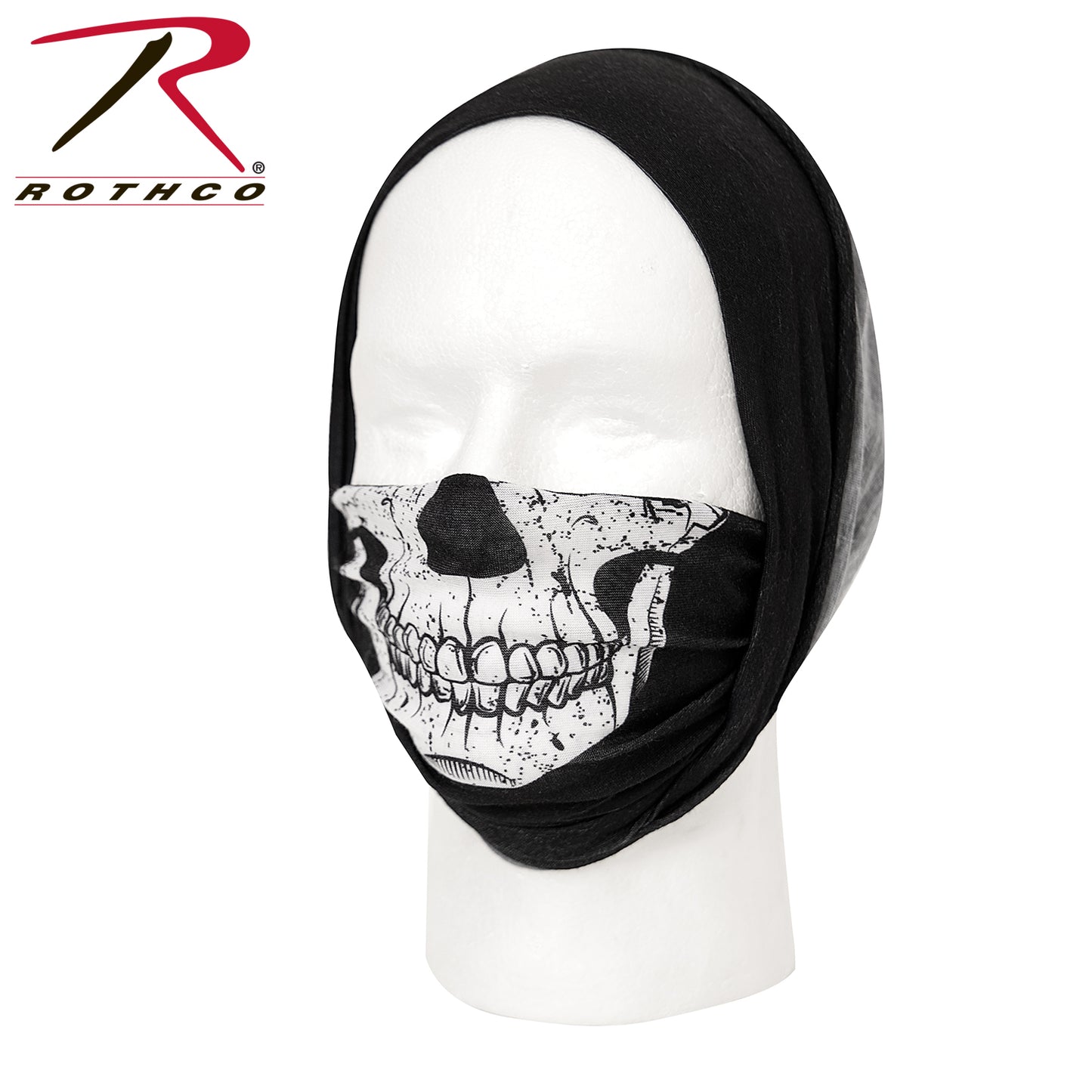 Rothco Multi-Use Neck Gaiter and Face Covering Tactical Wrap - Skull Print