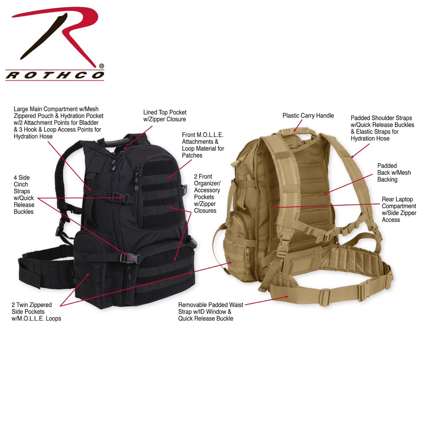 Rothco Multi-Chamber MOLLE Assault Pack