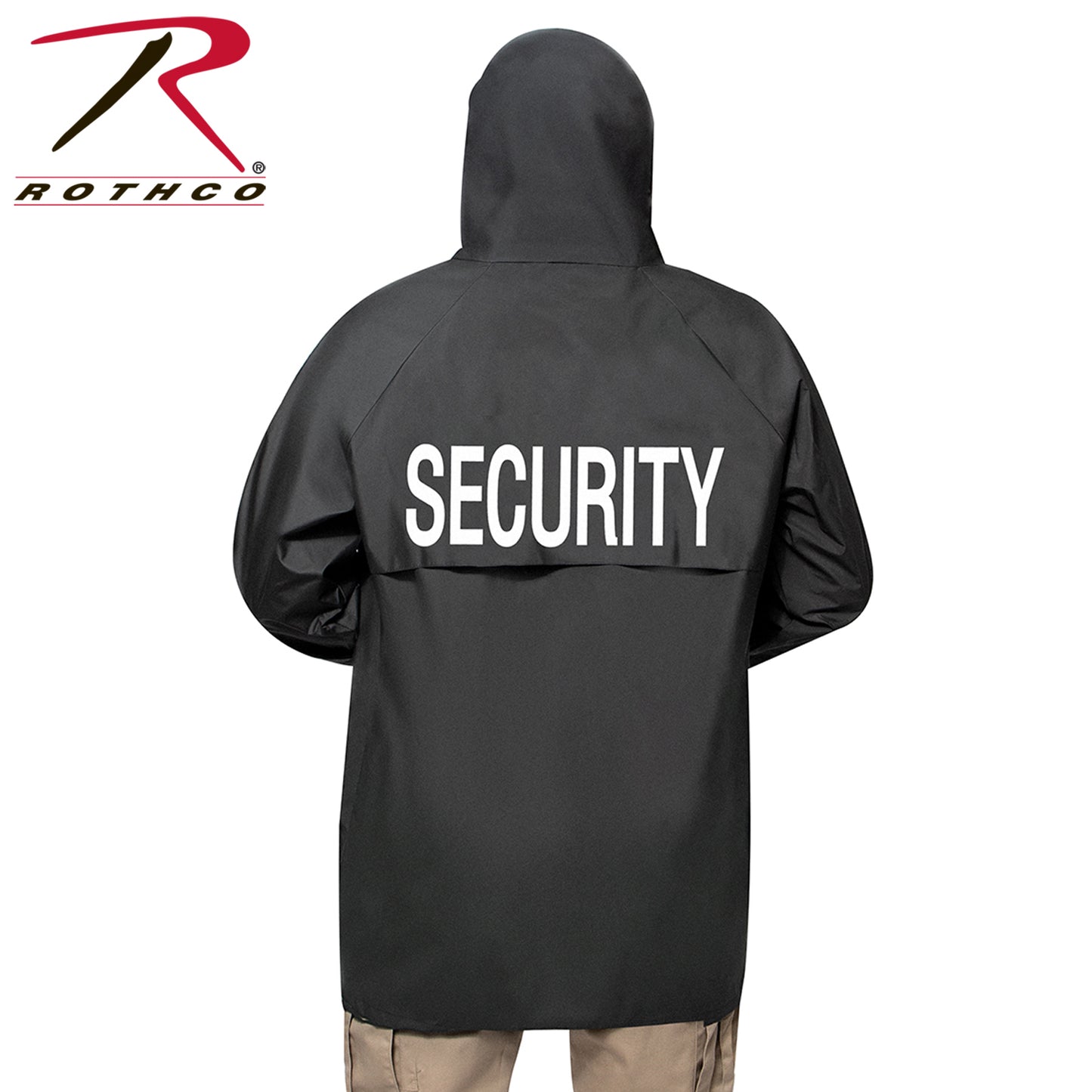 Rothco Security Nylon Rain Jacket - Black