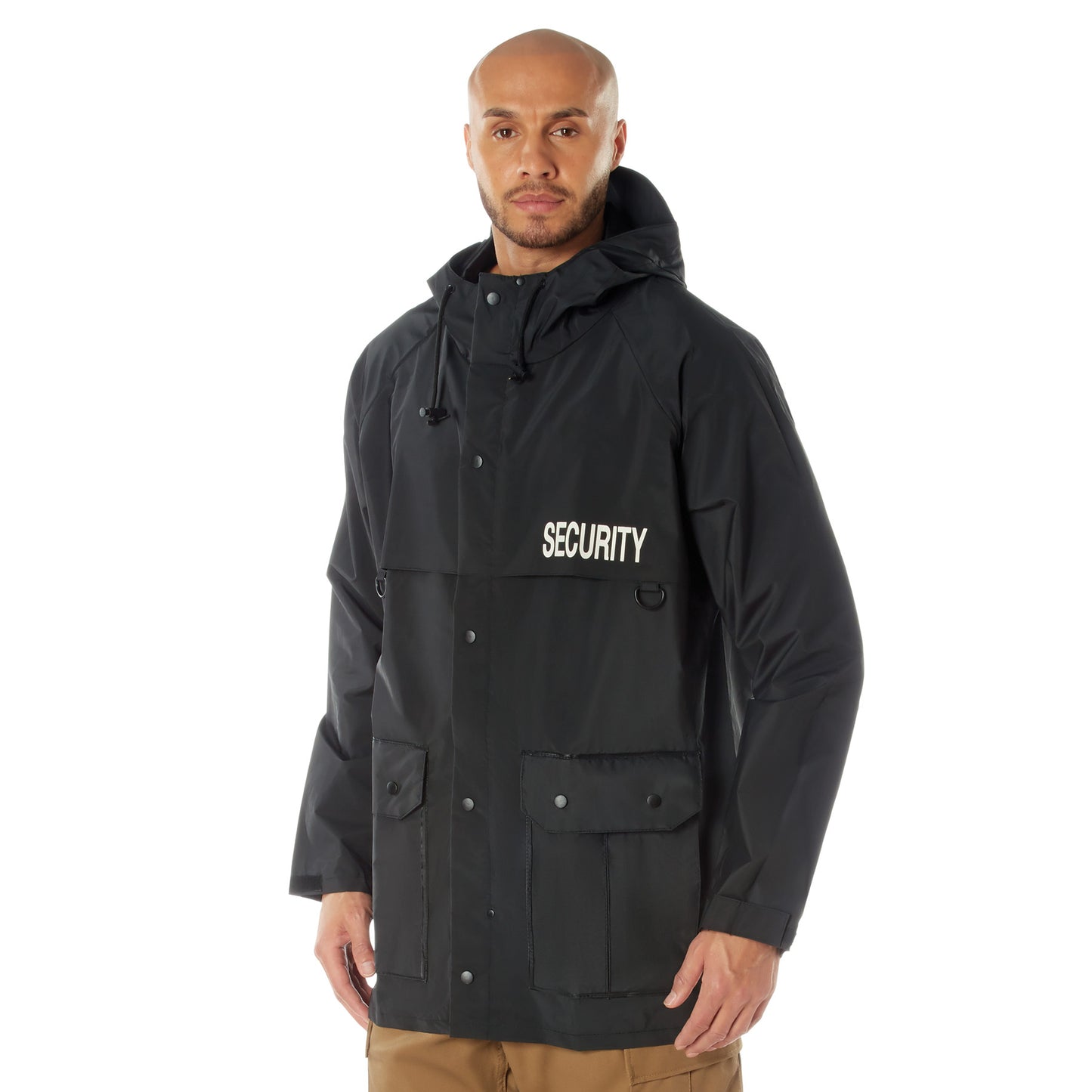 Rothco Security Nylon Rain Jacket - Black