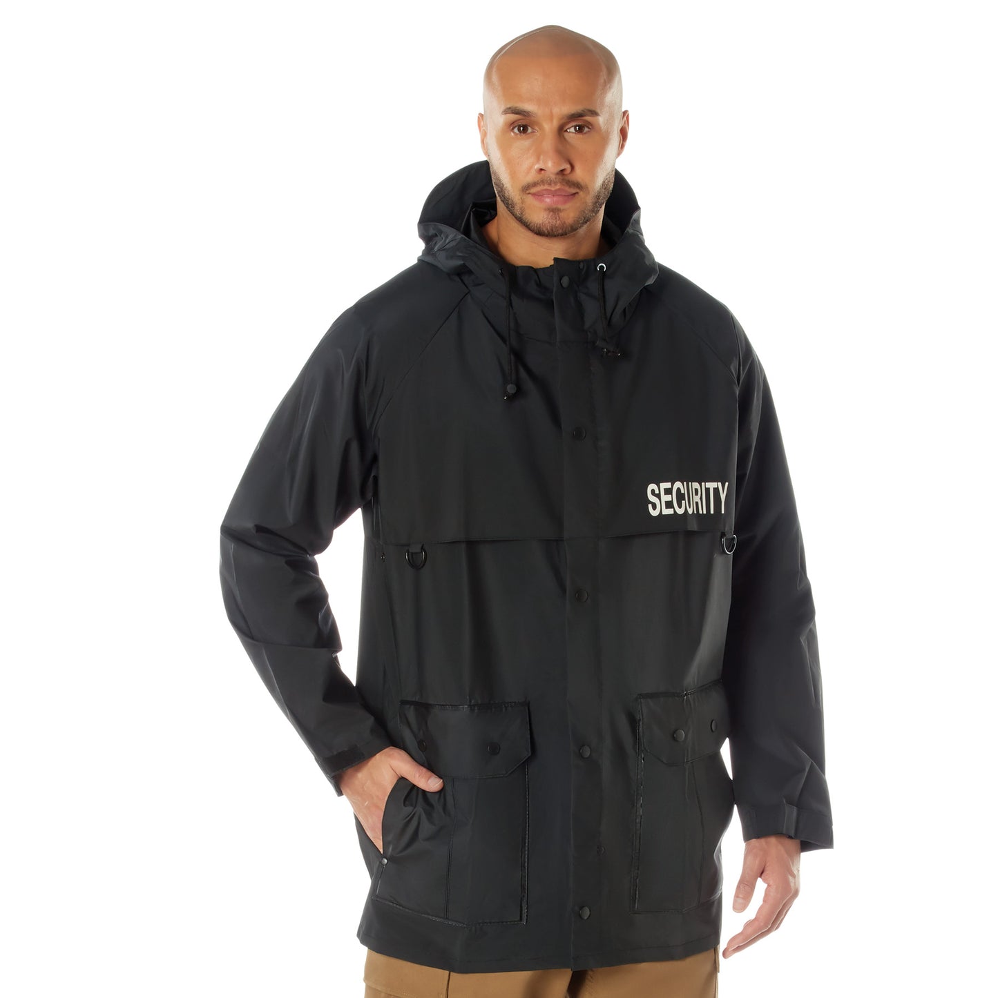 Rothco Security Nylon Rain Jacket - Black