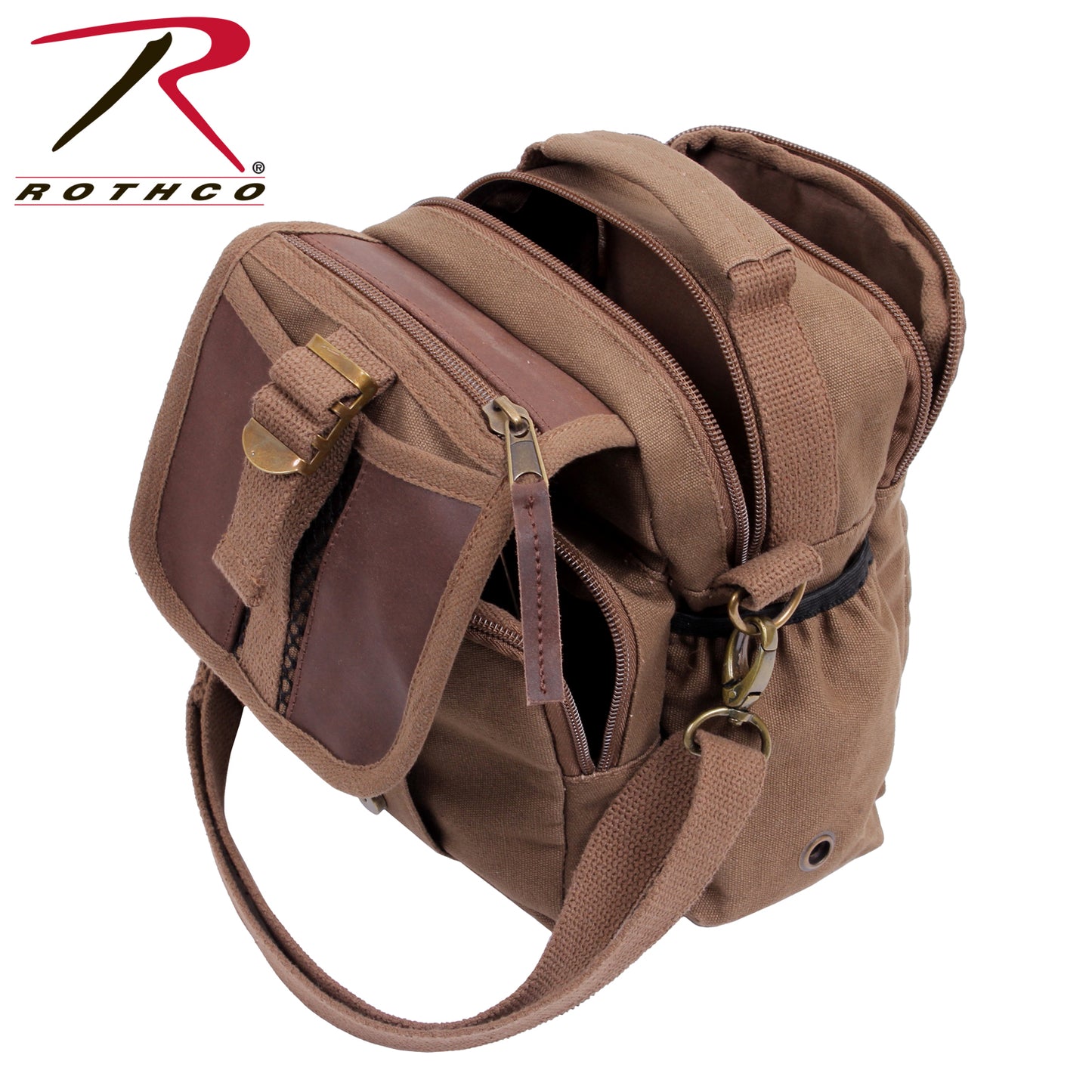 Rothco Vintage Canvas & Leather Travel Shoulder Bag