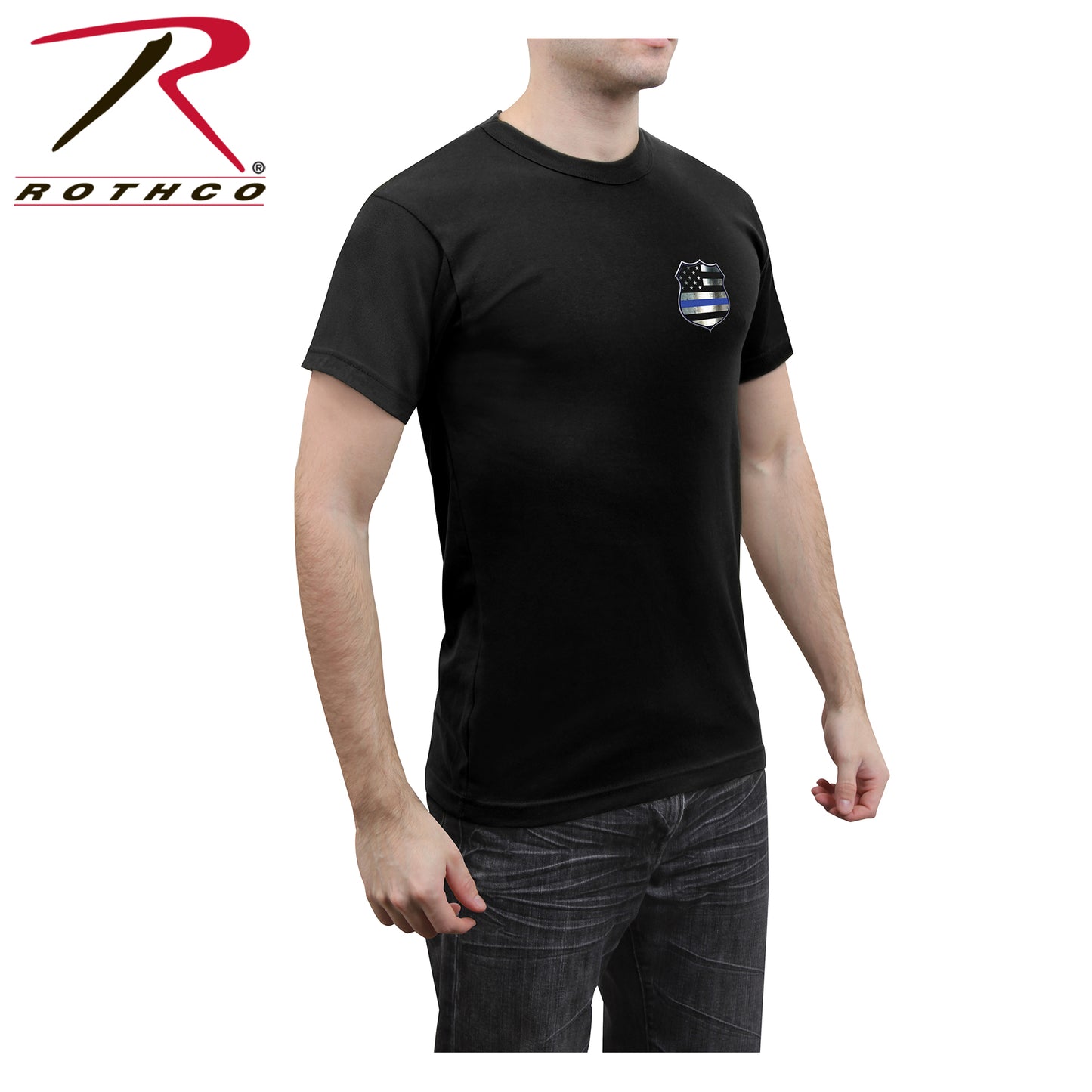 Rothco Thin Blue Line Shield T-Shirt