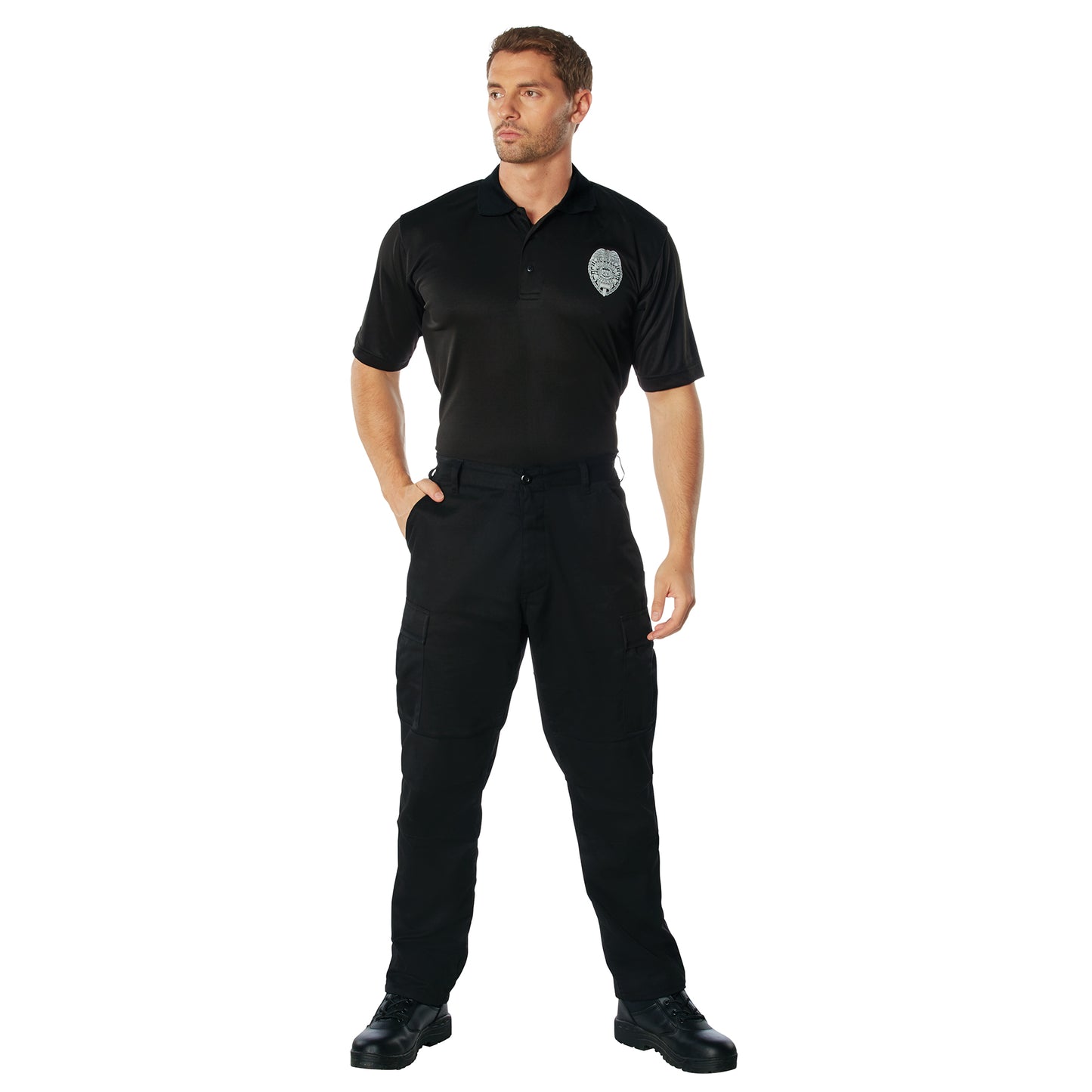 Rothco Moisture Wicking Security Polo Shirt With Badge