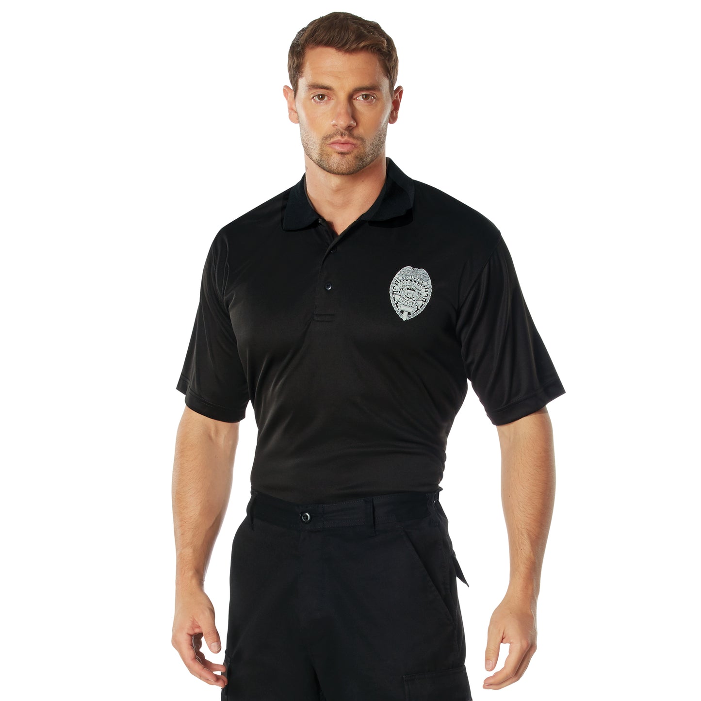 Rothco Moisture Wicking Security Polo Shirt With Badge