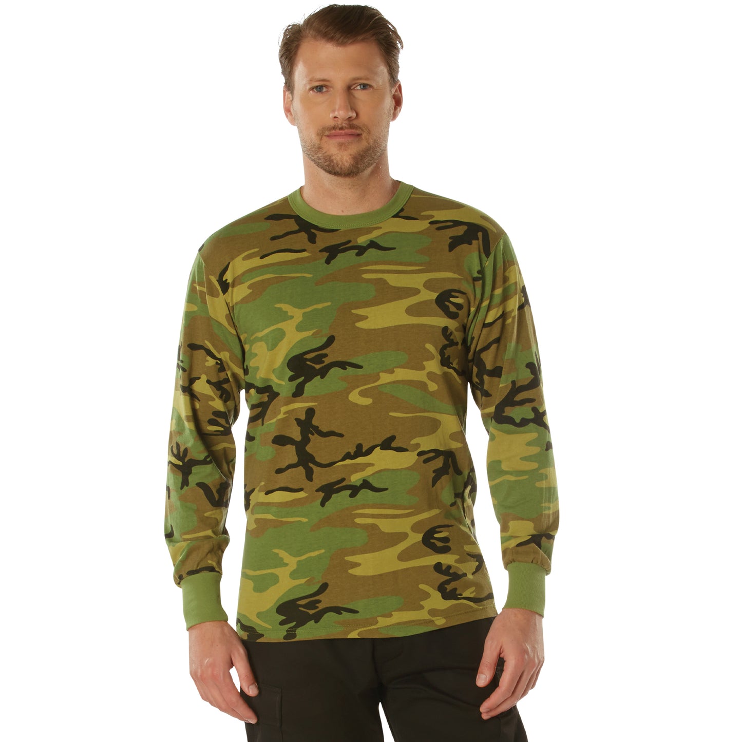 Rothco Long Sleeve Vintage T-Shirt - Woodland Camo