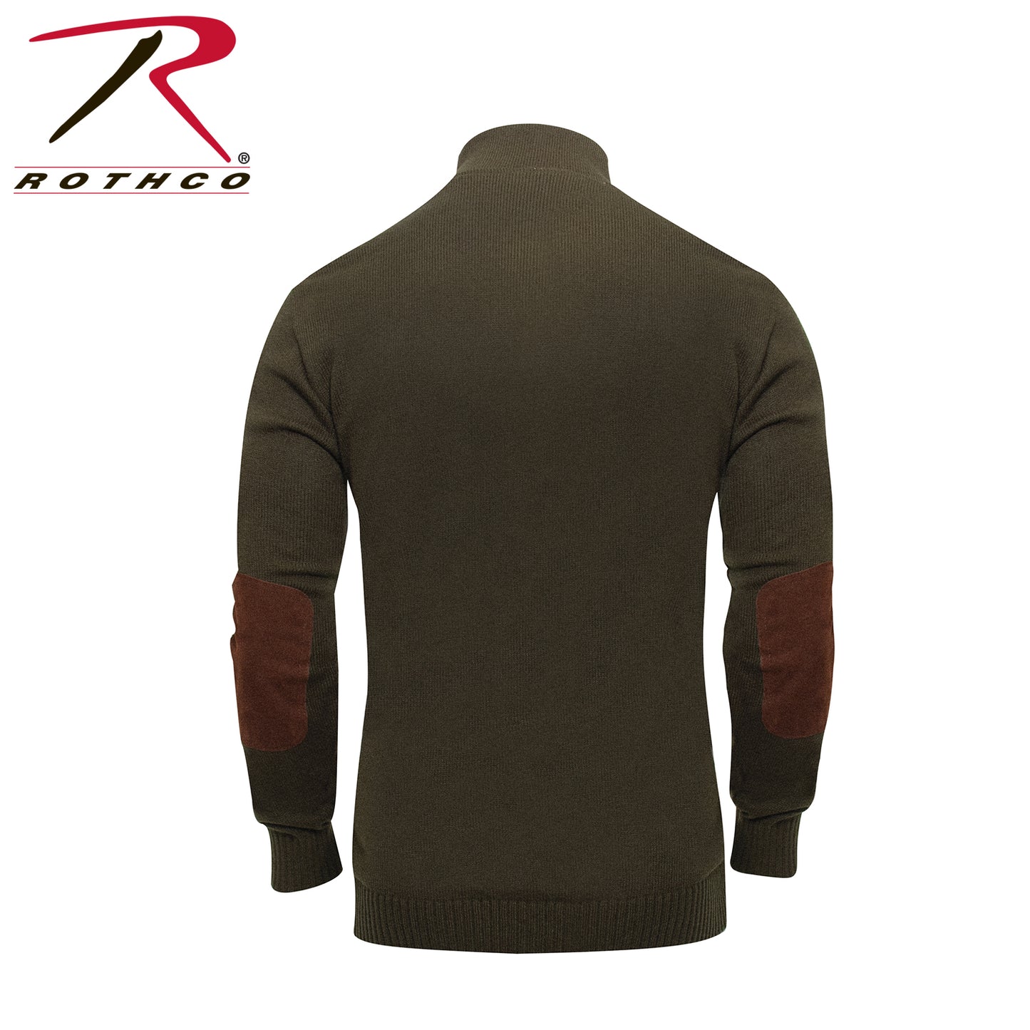 Rothco 3-Button Sweater With Suede Accents