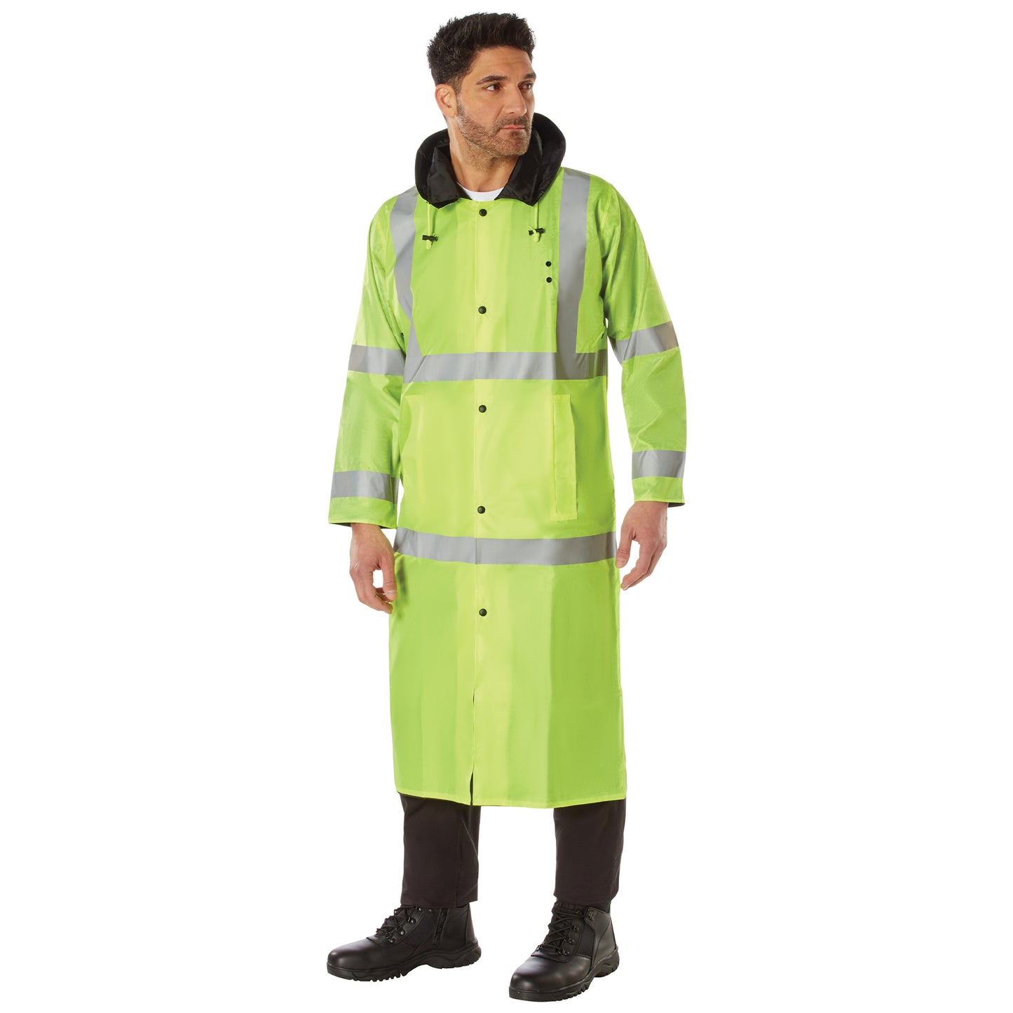 Rothco Hooded Reflective Rain Parka