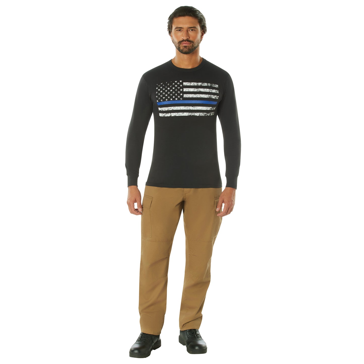 Rothco Long Sleeve Thin Blue Line T-Shirt