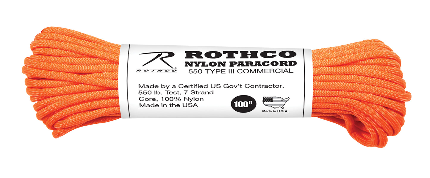 Rothco Nylon Paracord Type III 550 LB